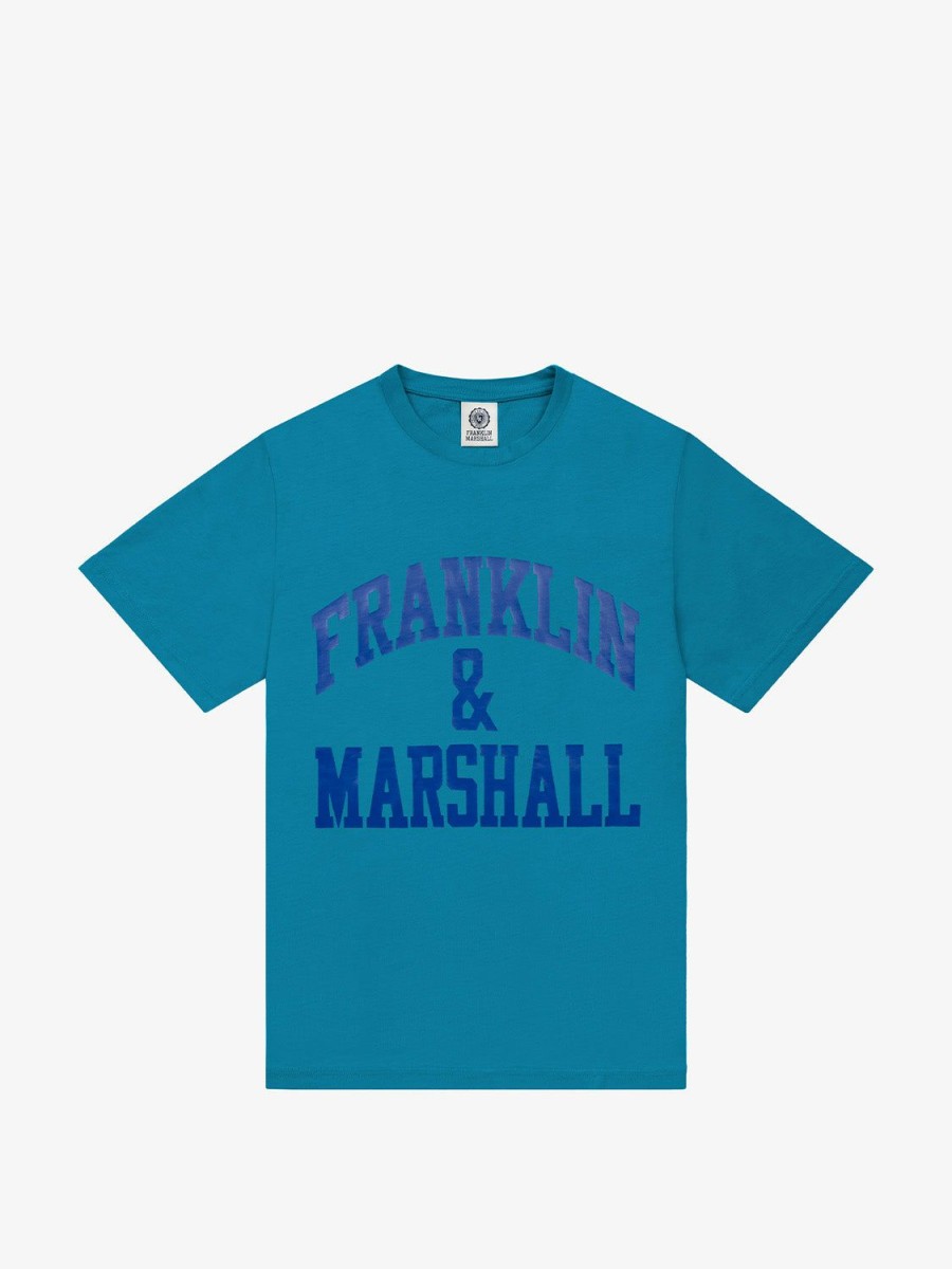 Franklin And Marshall T-shirt Circle Logo Black Marl - franklin & marshall  tee, black marl